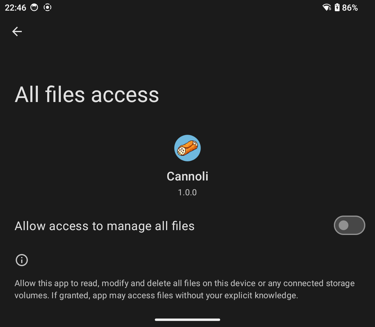 Allow file permissions